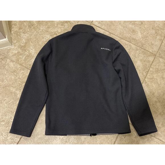 Spyder Jacket Mens Medium Full Zip Quilted Outdoor Hiking Pockets Gray M EUC - Picture 3 of 4